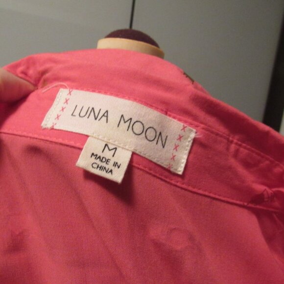Women's LUNA MOON Party Blouse.  Size Medium. Pink. - Picture 10 of 11